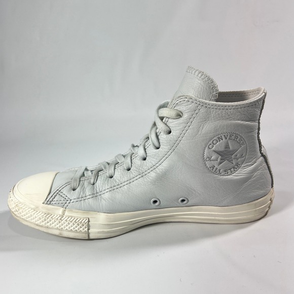 Converse Chuck Taylor All Star Hi Leather Ghosted Blue Grey Sneakers A07132C 9W - Picture 6 of 11
